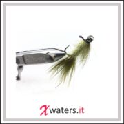 XWaters Polifemo Minnows Golden Olive Barbless #6