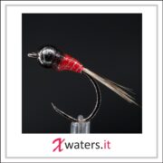Barbless Tung Epoxy Red Caddis