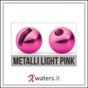 Slotted Tungsten Beads Metallic Pink