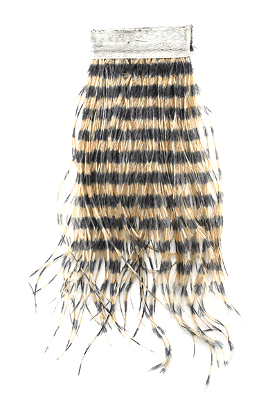 Montana Fly Company – Strung Barred Ostrich – Tan/Black (5 Inch. Strip)