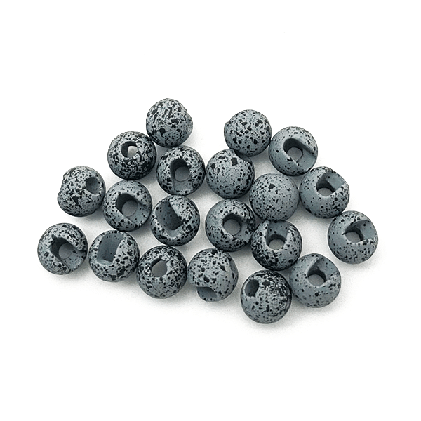 Montana Fly Company – Slotted Tungsten Beads – Mottled Matte Grey