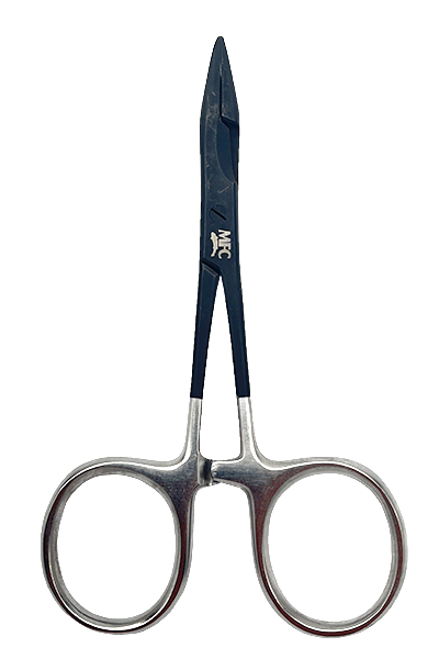 Montana Fly Company – Scissor Forceps – River Steel – 5 Inch. – Black/Silver